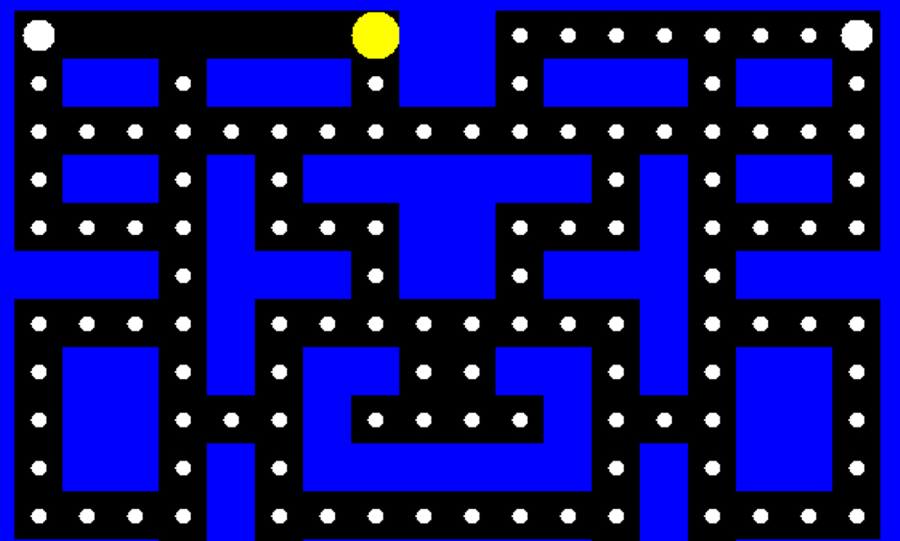 Capture d'écran d'une partie du jeu Pacman